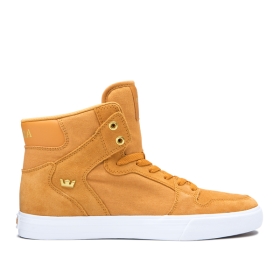 Supra Mens VAIDER High Top Shoes Desert/Gold/white | US-47090